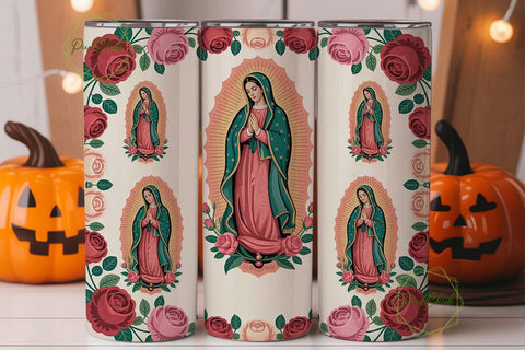 Our Lady of Guadalupe 20oz Tumbler Wrap Sublimation PixelChick 