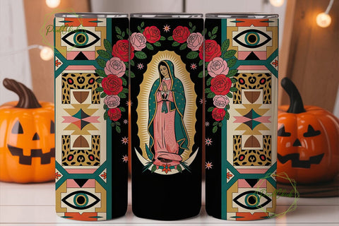 Our Lady of Guadalupe 20oz Tumbler Wrap Sublimation PixelChick 