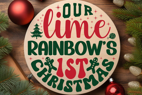 Our lime rainbows 1st christmas SVG Angelina750 