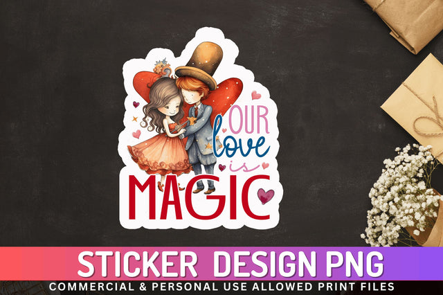 Our love is magic Sticker Design Sublimation Regulrcrative 