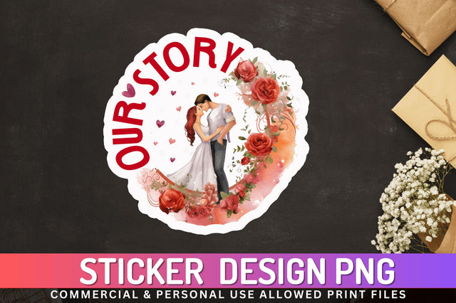 Our story Sticker Design Sublimation Regulrcrative 