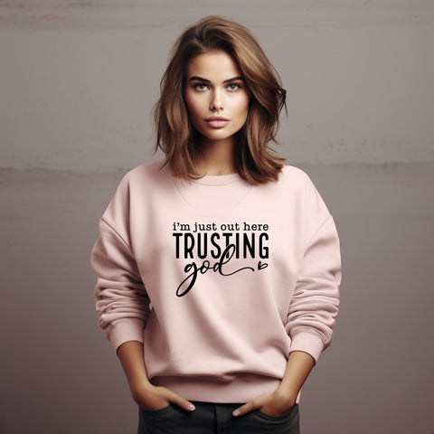 Out Here Trusting God Svg File, Christian Svg, Religious Svg, Inspirational Svg, You Matter Svg, You Are Enough Svg, Faith Svg, Self Love Svg SVG DesignDestine 