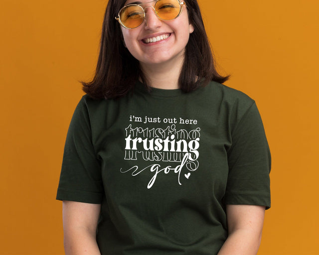 Out Here Trusting God Svg Png, Christian Svg, Religious Svg, You Matter Svg, You Are Enough Svg, Faith Svg, Self Love Svg, Love Like Jesus Svg SVG DesignDestine 
