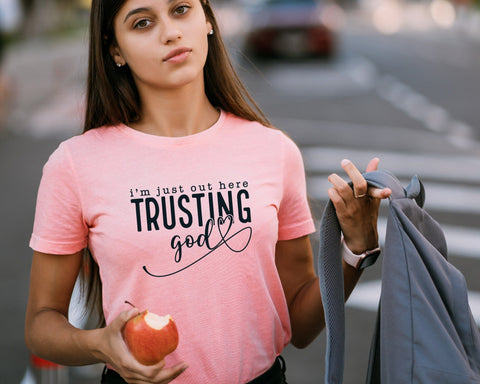 Out Here Trusting God Svg Png, Christian Svg, Religious Svg, You Matter Svg, You Are Enough Svg, Faith Svg, Self Love Svg, Love Like Jesus Svg SVG DesignDestine 