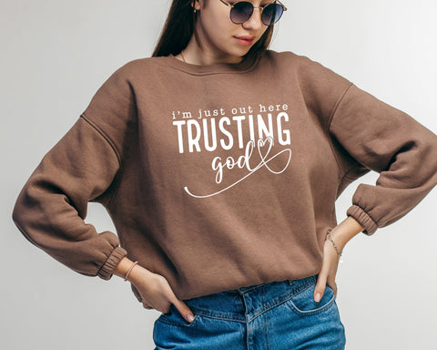 Out Here Trusting God Svg Png, Christian Svg, Religious Svg, You Matter Svg, You Are Enough Svg, Faith Svg, Self Love Svg, Love Like Jesus Svg SVG DesignDestine 