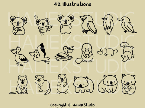 Outback Animals SVG Design Set SVG HalieKStudio 