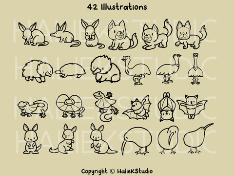 Outback Animals SVG Design Set SVG HalieKStudio 