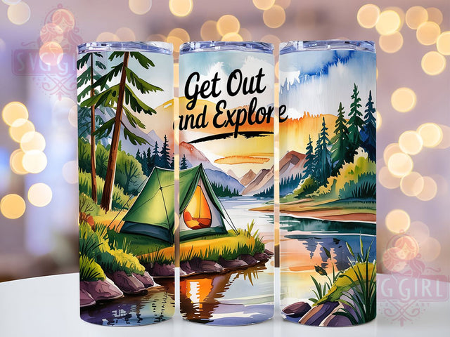 Outdoor Adventure Camping Tumbler, Camping Life Design, Nature Explorer Gift, Wilderness Tumbler, Adventure Seeker Present, Camp Life Gift, Hiking Accessories Sublimation SvggirlplusArt 