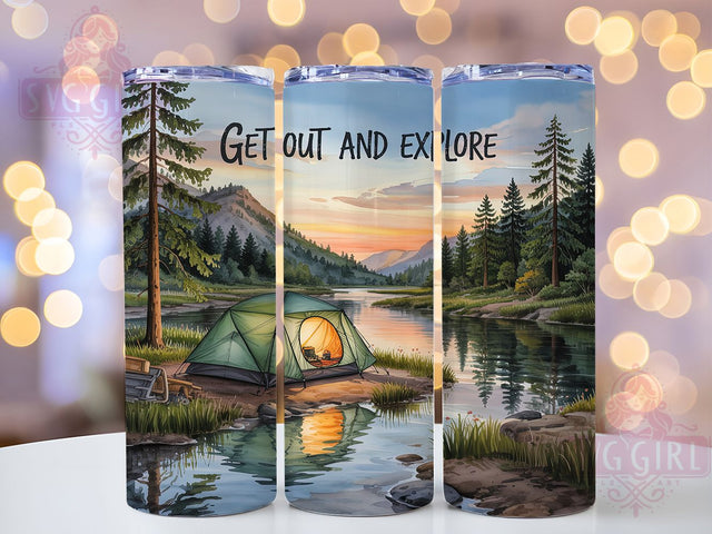 Outdoor Adventure Camping Tumbler, Camping Life Design, Nature Explorer Gift, Wilderness Tumbler, Adventure Seeker Present, Camp Life Gift, Hiking Accessories Sublimation SvggirlplusArt 