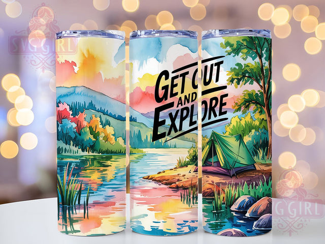 Outdoor Adventure Camping Tumbler, Camping Life Design, Nature Explorer Gift, Wilderness Tumbler, Adventure Seeker Present, Camp Life Gift, Hiking Accessories Sublimation SvggirlplusArt 