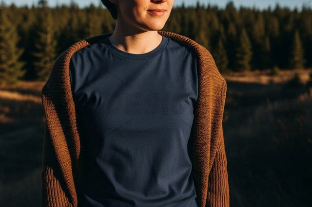 Outdoor layered t-shirt and sweater mockup Mock Up Photo Designangry 