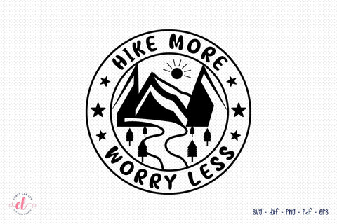 Outdoor Life SVG - Hike More Worry Less SVG CraftLabSVG 