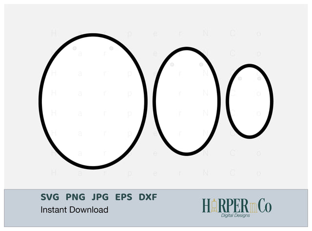 Oval Banner SVG PNG Cut EPS File SVG HarperNCo 