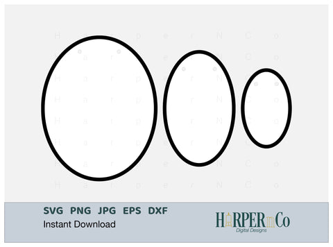 Oval Banner SVG PNG Cut EPS File SVG HarperNCo 