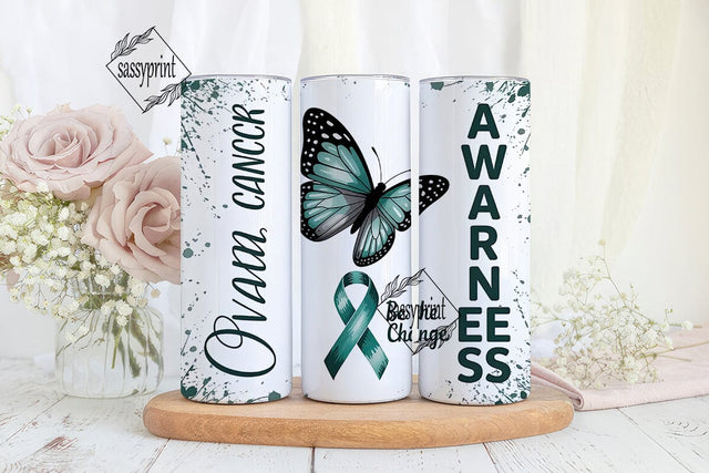 Ovarian Cancer Awareness Tumbler Wrap Sublimation sassyprint 