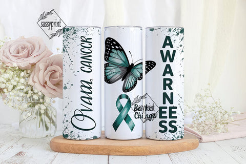 Ovarian Cancer Awareness Tumbler Wrap Sublimation sassyprint 