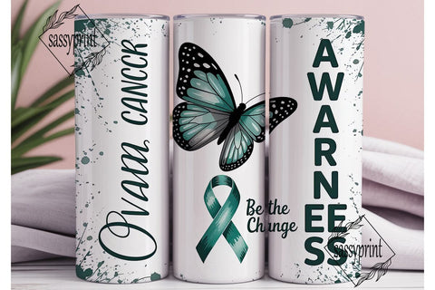 Ovarian Cancer Awareness Tumbler Wrap Sublimation sassyprint 