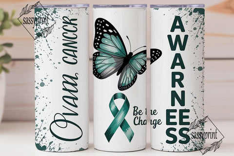 Ovarian Cancer Awareness Tumbler Wrap Sublimation sassyprint 