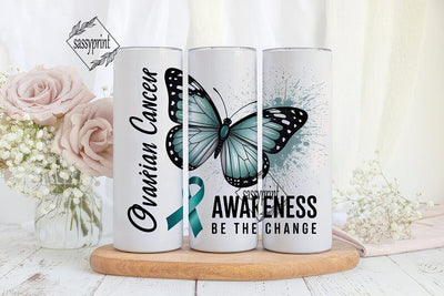 Ovarian Cancer Awareness Tumbler Wrap Sublimation sassyprint 