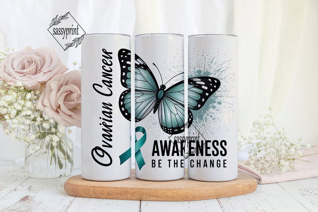 Ovarian Cancer Awareness Tumbler Wrap Sublimation sassyprint 