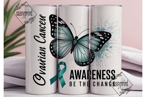 Ovarian Cancer Awareness Tumbler Wrap Sublimation sassyprint 