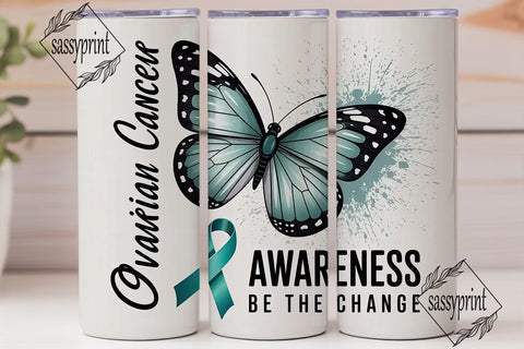 Ovarian Cancer Awareness Tumbler Wrap Sublimation sassyprint 
