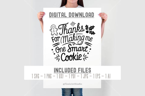 Oven Mitt SVG | Teacher Christmas Gift | One Smart Cookie SVG TonisArtStudio 