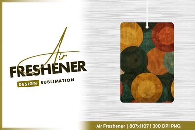 Overlapping Circles with Textured Patterns in Earthy Tones on Dark Green Background Sublimation Regulrcrative 