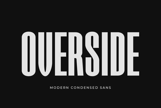 Overside - Modern Condensed Sans Font studioalmeera 
