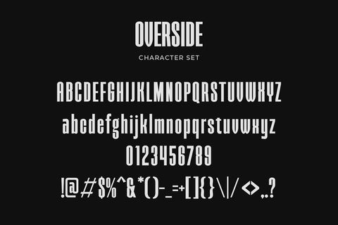 Overside - Modern Condensed Sans Font studioalmeera 