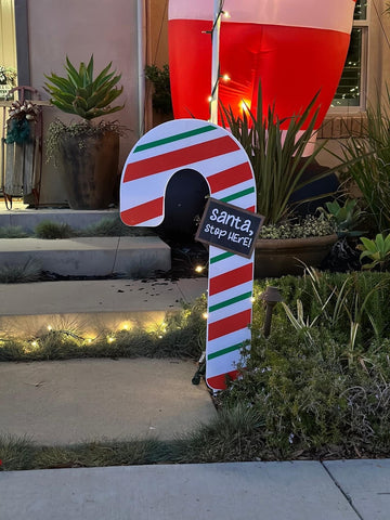 Oversized Christmas Candy Cane Yard Sign Laser SVG SVG So Fontsy Design Shop 