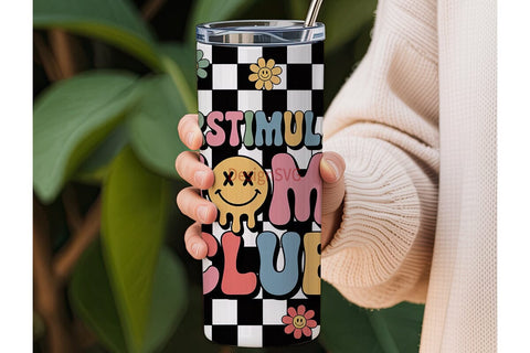 Overstimulated Moms Club 20oz Tumbler Sublimation DesignSVG 