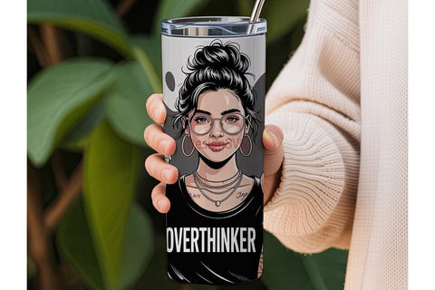 Overthinker 20oz Tumbler Design Sublimation DesignSVG 