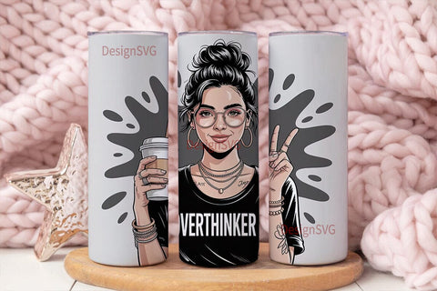 Overthinker 20oz Tumbler Design Sublimation DesignSVG 