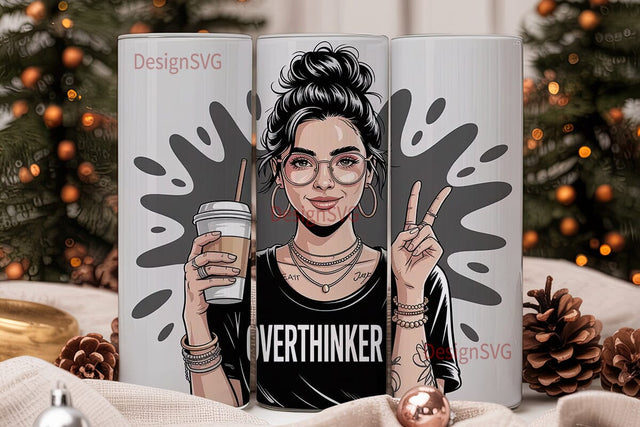 Overthinker 20oz Tumbler Design Sublimation DesignSVG 