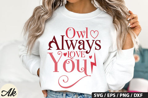 Owl always love you SVG Design SVG akazaddesign 