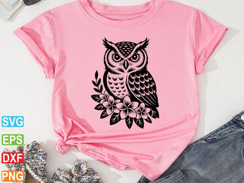 Owl Bird Clipart, Owl Silhouette, Screech Owl Svg SVG artprintfile 