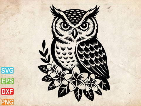 Owl Bird Clipart, Owl Silhouette, Screech Owl Svg SVG artprintfile 