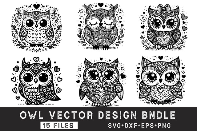 Owl Bird SVG Bundle SVG Rupkotha 