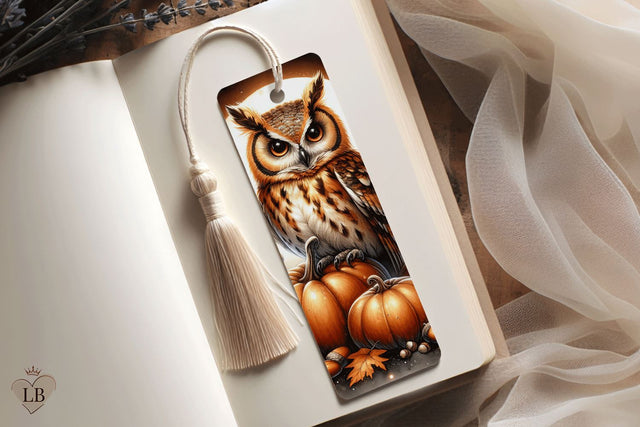 Owl Bookmark, Printable Halloween Bookmark SVG BijouBay 