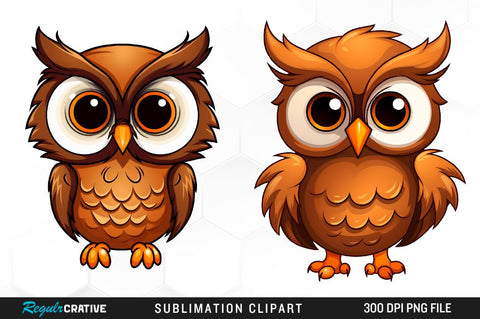 Owl Clipart Bundle Sublimation Regulrcrative 