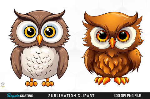 Owl Clipart Bundle Sublimation Regulrcrative 