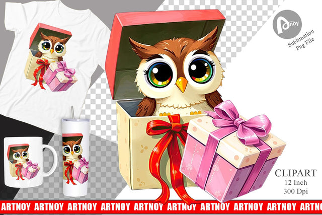 Owl Clipart Gift Sublimation artnoy 