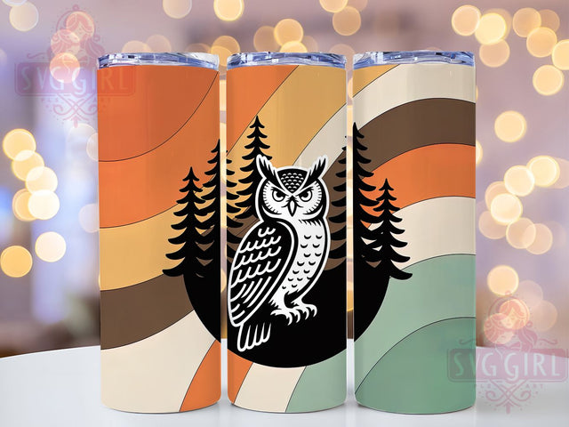 Owl Forest Wildlife 20oz Tumbler, Wildlife Gift, Sublimation Wrap, Nature Lover Mug, 20oz Tumbler Design, Owl PNG, Forest Animal Theme Sublimation SvggirlplusArt 