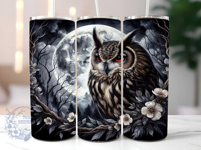 Owl Halloween 20oz Skinny Tumbler, Owl Watercolor Tumbler Png, Straight & Tapered Tumbler Wrap, Instant Digital Download Sublimation ToriDesigns 