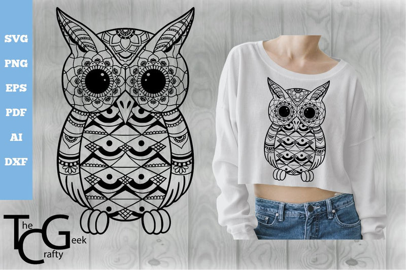 Owl Mandala SVG SVG The Crafty Geek 