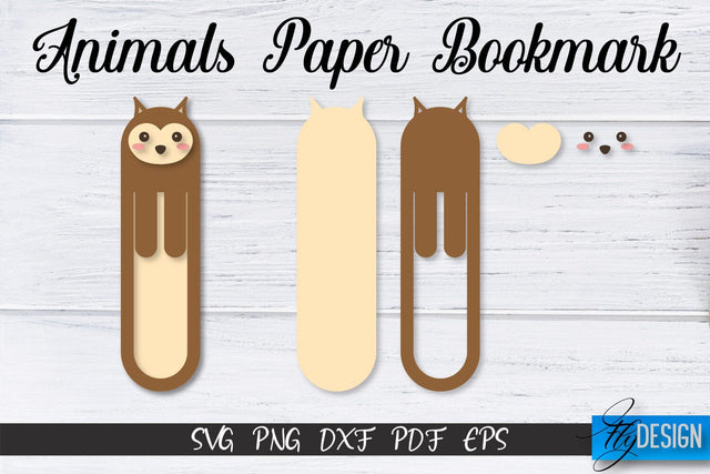 Owl Paper Bookmark SVG | Bookmark SVG Design | Book Lover SVG Fly Design 