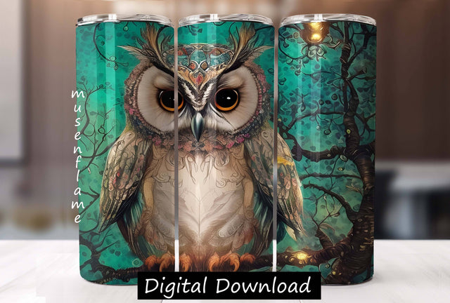 Owl | Straight Sublimation Tumbler Design 20oz, 30oz Sublimation MFsublimationdesign 