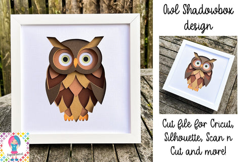 Owl SVG | 3D Shadowbox design. SVG Digital Gems 