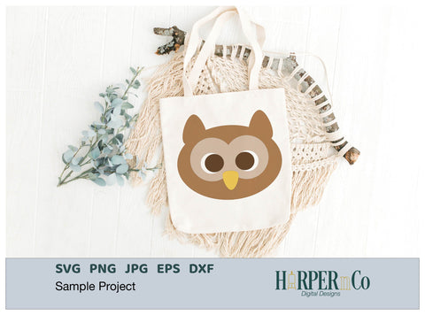 Owl SVG PNG Cut EPS File SVG HarperNCo 